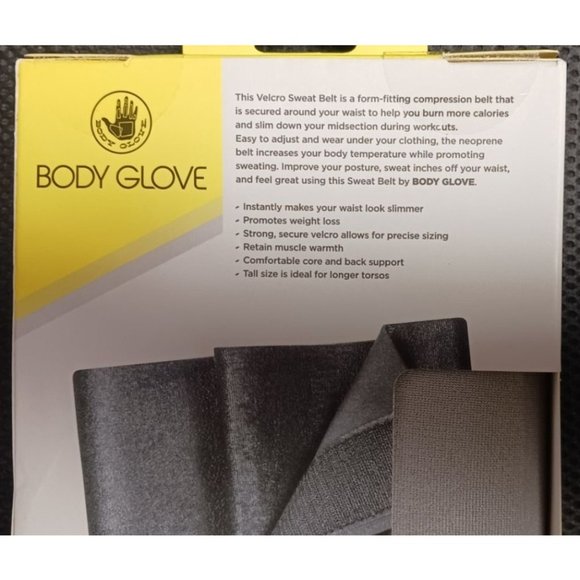 Body Glove Men's, Women's XL Sweat Belt Slimmer Waist 43' Long x 12' Tall Gray - Picture 3 of 7